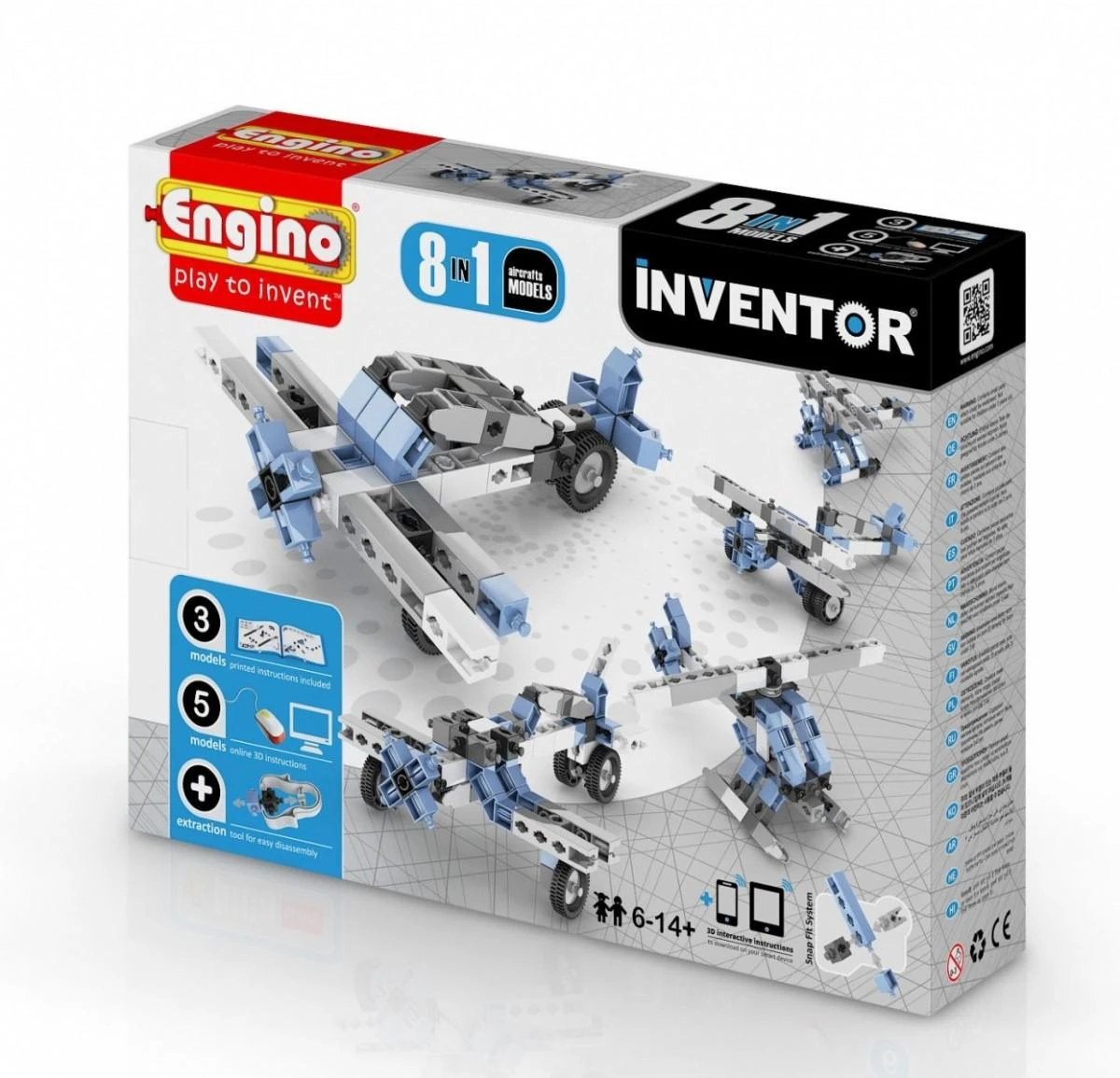 Engino Inventor Konstruktorius „Lėktuvai“ (8 modeliai)
