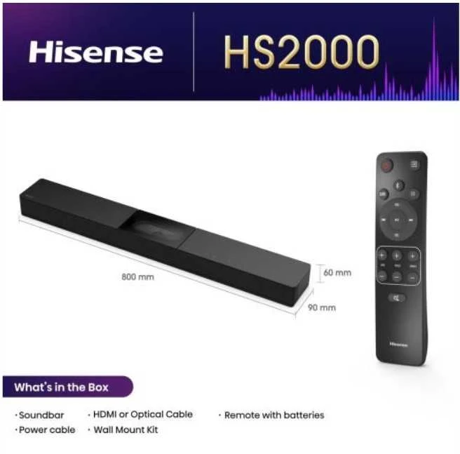 Namų kino sistema Hisense soundbar HS2000