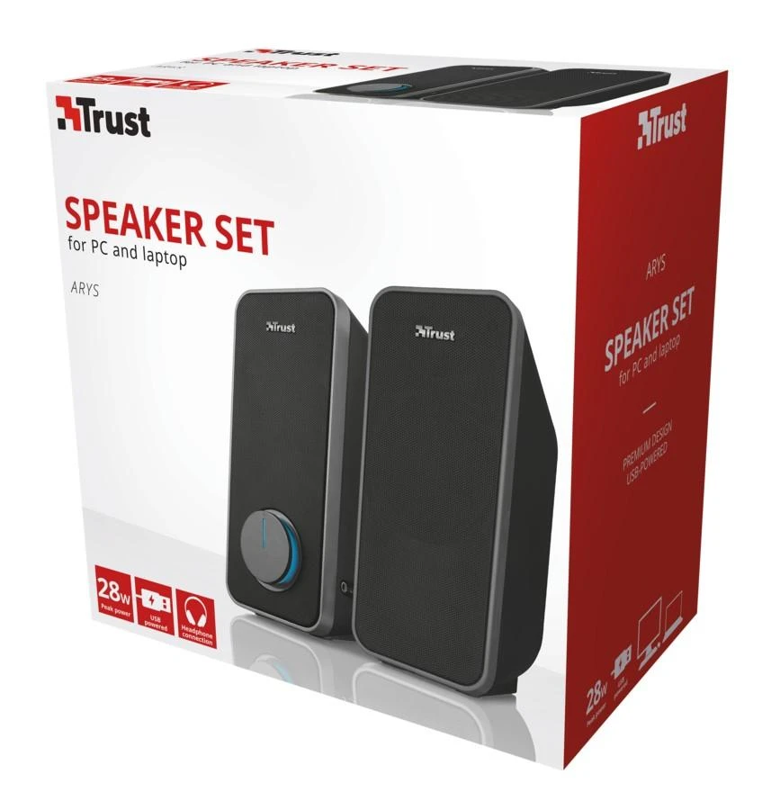 Kompiuterio kolonėlės Computer speaker Trust Arys 20179 (Juodas)