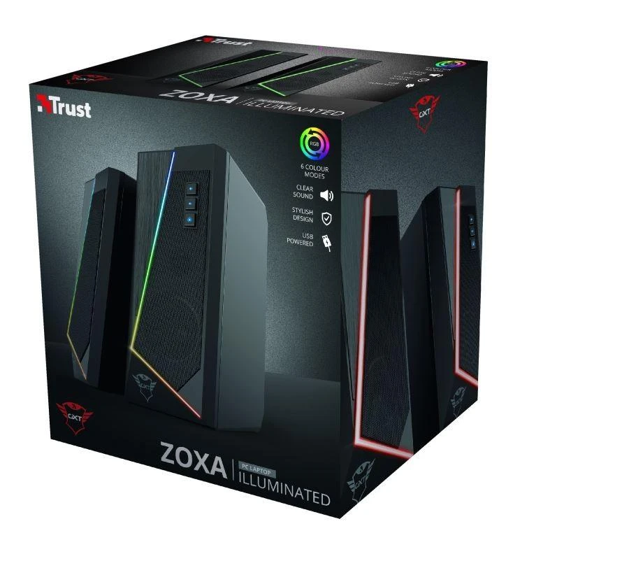 Kompiuterio kolonėlės TRUST GXT 609 Zoxa RGB Illuminated kolonėlės