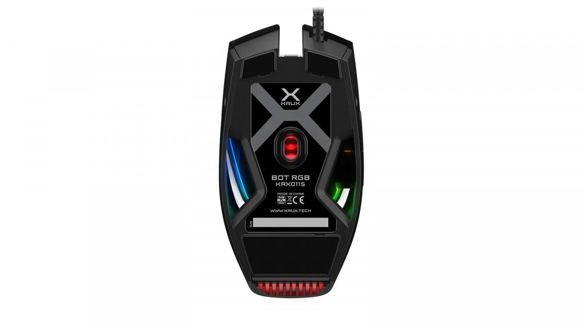 Krux Bot RGB su laidu modular pelė žaidimams