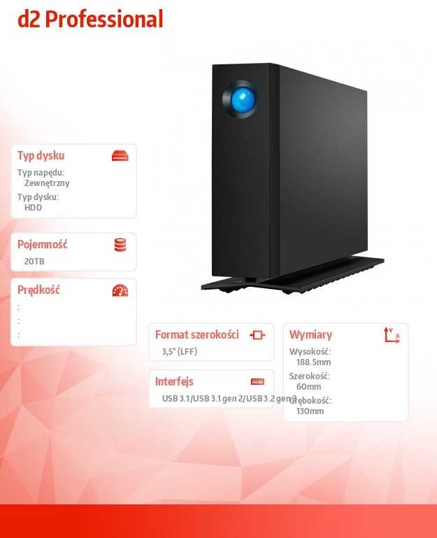 Kietasis diskas LaCie d2 Professional 20TB