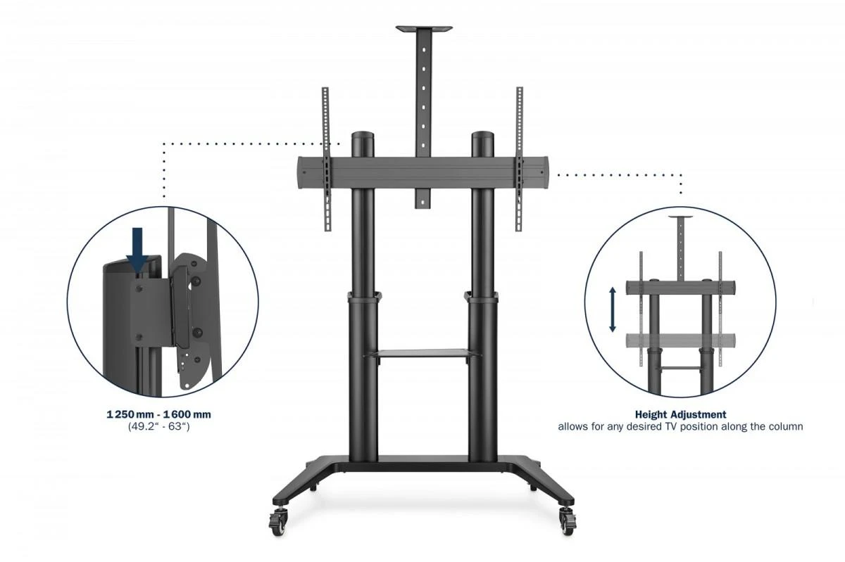 Laikiklis Digitus Skaitmenas | Kita | 70-120 " | Maksimalus svoris (keliamoji galia) 140 kg | Juodas