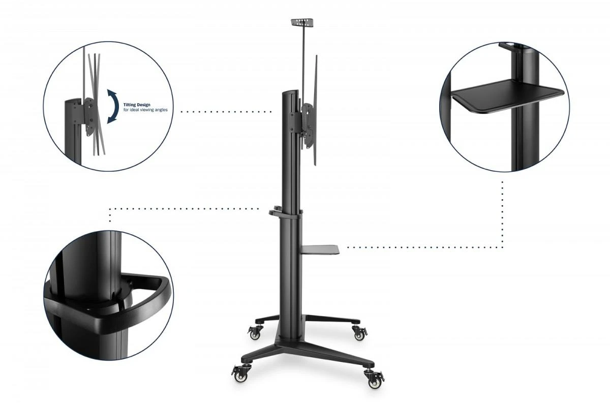 Laikiklis Digitus Skaitmenas | Kita | 70-120 " | Maksimalus svoris (keliamoji galia) 140 kg | Juodas