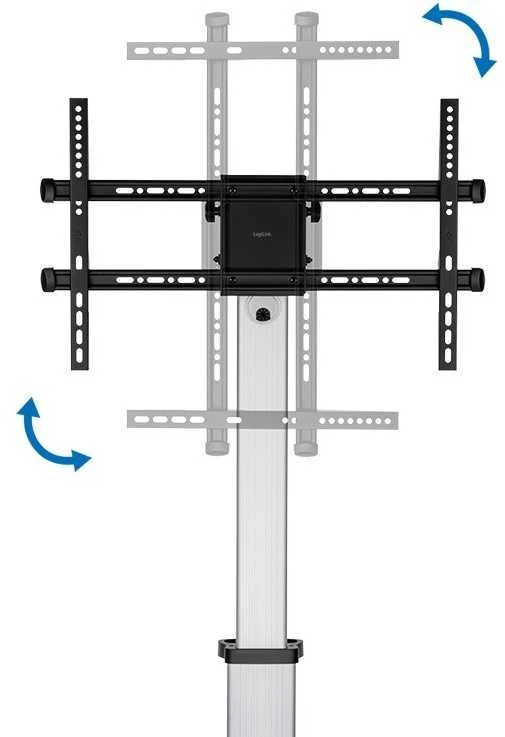 Laikiklis LOGILINK BP0163 TV Monitorius vežimėlis 37-86 colių aukštis reguliuojamas 50 kg max