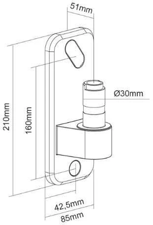 Laikiklis NEOMOUNTS BY NEWSTAR AWL75-450BL WALL ADAPTER FOR DS70-450BL1 AND DS75-450BL2 - Juodas
