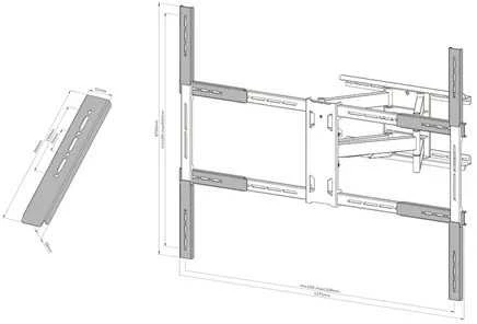 Laikiklis NEOMOUNTS SELECT AWLS-950BL1 VESA EXTENSION KIT FOR WL40S-950BL18 - Juodas