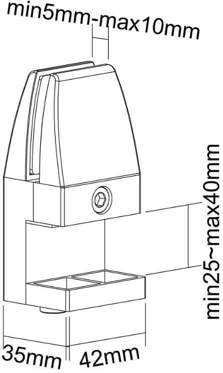 Laikiklis NEOMOUNTS DESK STAND FOR NS-GLSPROTECTXXX - SET OF 2, Baltas