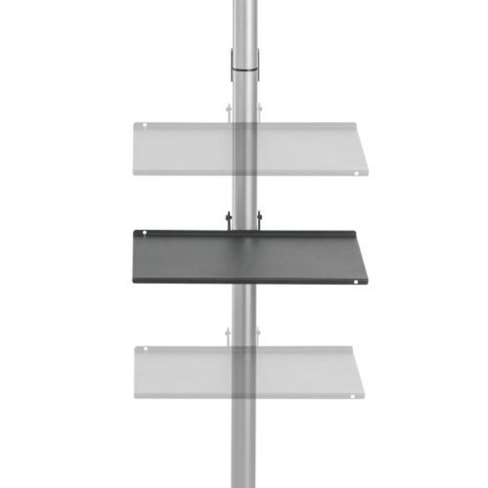 Laikiklis Techly ICA-TR32 grindų stovas plokštiesiems ekranams 177,8 cm (70") Grindų stovas su fiksuota plokštuma Juoda, Pilka
