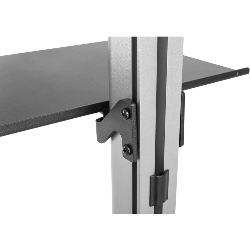 Laikiklis Techly ICA-TR32 grindų stovas plokštiesiems ekranams 177,8 cm (70") Grindų stovas su fiksuota plokštuma Juoda, Pilka