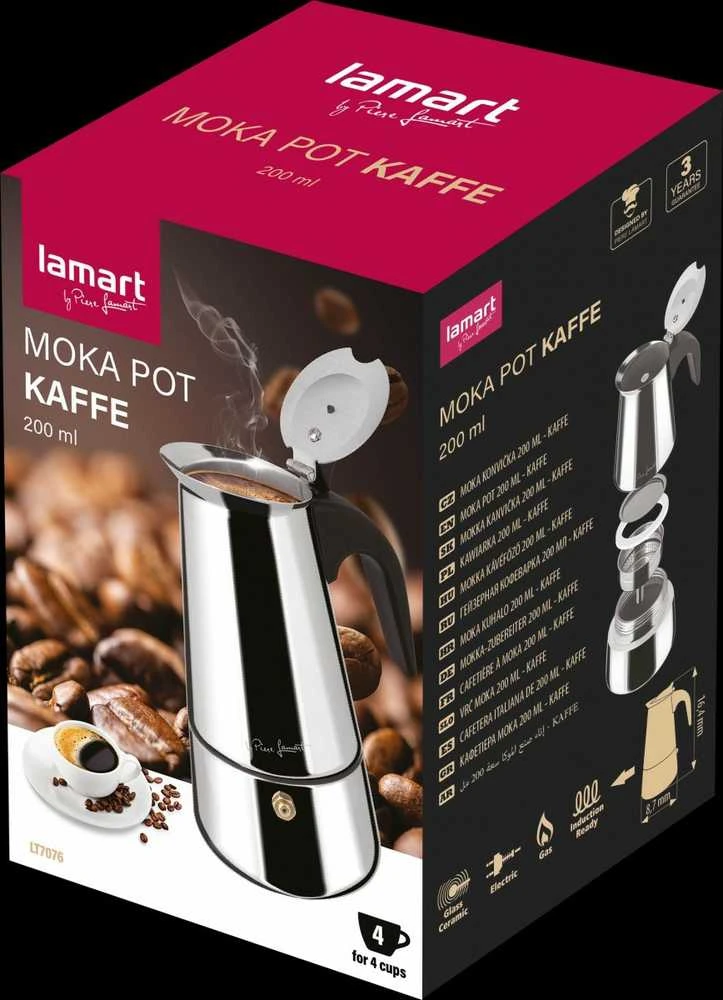 Lamart espresso kavinukas 4puodelių(200ml) iš nerūd.pl.,LT7076