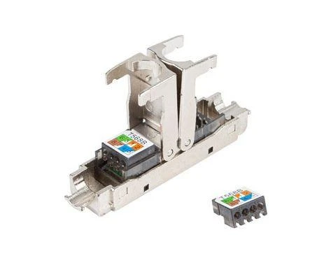 LANBERG 2x RJ-45 FTP cat 6A kištukas 8P8C adapteris be įrankių