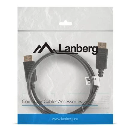LANBERG CA-DPDP-10CC-0010-BK cable Ekranas Port M/M 1m 4K juodas