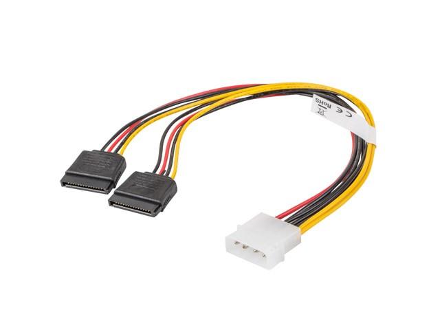 LANBERG CA-HDSA-11CU-0030 maitinimo kabelis MOLEX M ->SATA F x2 30cm