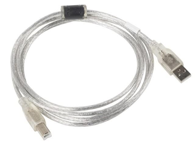 LANBERG CA-USBA-12CC-0050-TR Lanberg USB 2.0 AM-BM laidas su ferito permatomu 5 m