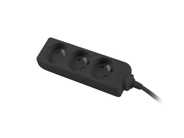 LANBERG PS0-03E-0300-BK 3M Juodas 3X 230V Lanter EXTENSION PL. CABLE FROM FULL COPPER