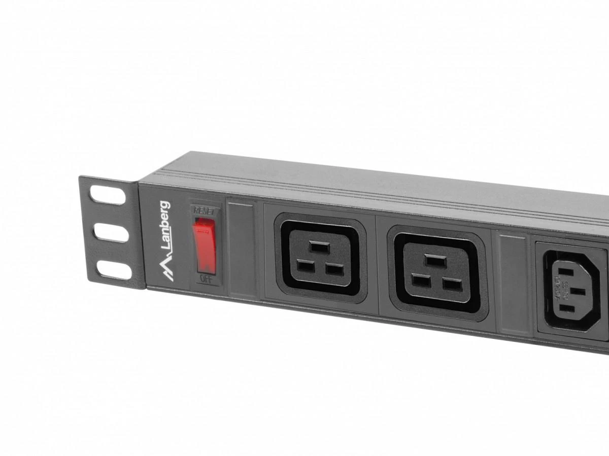 LANBERG maitinimo paskirstymo blokas PDU 19 1U 16A 2x C19 8x IEC C13 lizdai 2m juodas C20