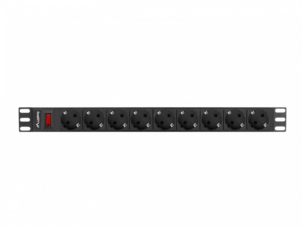 LANBERG maitinimo paskirstymo blokas PDU 19 1U 16A 9 schuko 3m juodas