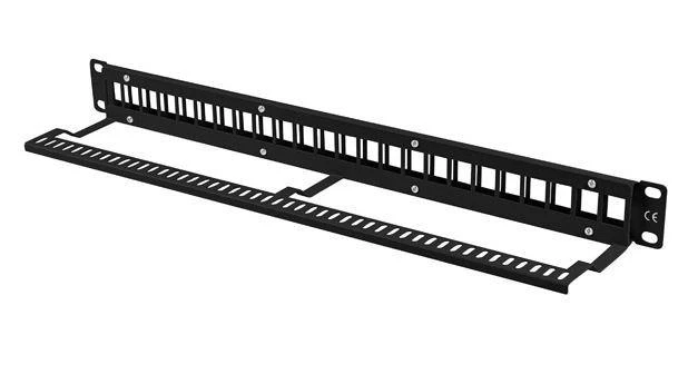 LANBERG PPKS-1024-B Keystone Patch Panel 19 colių 24 prievadas 1U juodas