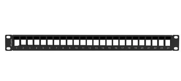 LANBERG PPKS-1024-B Keystone Patch Panel 19 colių 24 prievadas 1U juodas