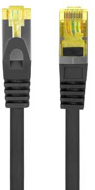 LANBERG 6A kategorijos tinklo kabelis S/FTP LSZH CU 5 m juodas, Fluke patvirtintas