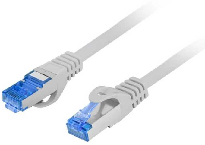 LANBERG patchcord kat.6A FTP LSZH CCA 1m pilkas