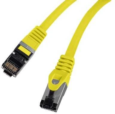 PATCHCORD KAT.8.1 S/FTP LSZH CU 0.25M Geltonas FLUKE PASSED LANBERG