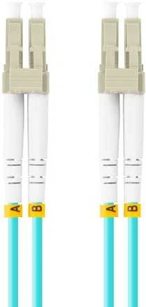 FIBER OPTIC PATCHCORD MM LC/UPC-LC/UPC DUPLEX 3.0MM OM3 50/125 LSZH 10M AQUA LANBERG