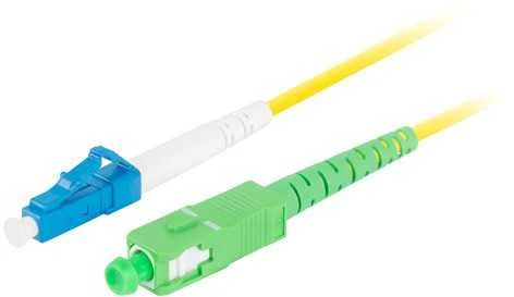 FIBER OPTIC PATCHCORD SM LC/UPC-SC/APC SIMPLEX 3.0MM LSZH G657A1 1M Geltonas LANBERG