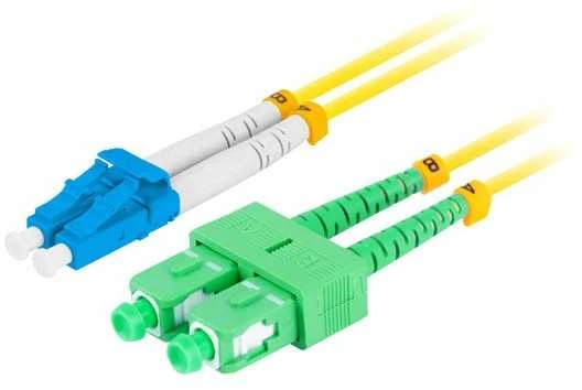 Lanberg FO-LUSA-SD11-0010-YE PATCHCORD ŚWIATŁOWODOWY SM LC/UPC-SC/APC