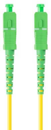 LANBERG Šviesolaidinis pataisas SM SC/APC-SC/APC Simplex 3.0mm LSZH G657A1 0.5m Geltonas