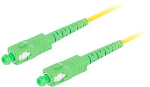 FIBER OPTIC PATCHCORD SM SC/APC-SC/APC SIMPLEX 3.0MM LSZH G657A1 5M Geltonas LANBERG