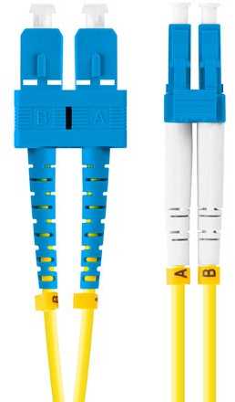 FIBER OPTIC PATCHCORD SM SC/UPC-LC/UPC DUPLEX 3.0MM LSZH G657A1 3M Geltonas LANBERG