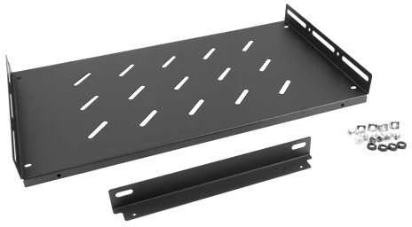 Lanberg lentyna 19'' spintelėms 350/450/600/800/1000mm 1U juoda