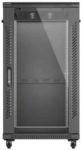 Ant grindų pastatoma stelažo tipo serverio spintelė - 19 colių 22U 600x1000mm - juoda - perforuotos durys.- Lanberg FF01-6022-23B