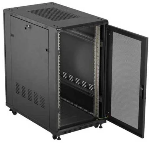 Lanberg FF01 22U 600x1000mm pastatoma serverio spintelė - 19'' - juoda - FF01-6022-23B