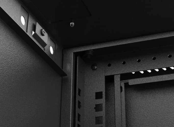 Lanberg prie sienos montuojama rack spintelė 19" 4U 540x350 juodos stiklinės durys