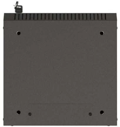 Lanberg 10" 4U 300x300 juoda sieninė spintelė su stiklinėmis durelėmis (plokščia pakuotė)