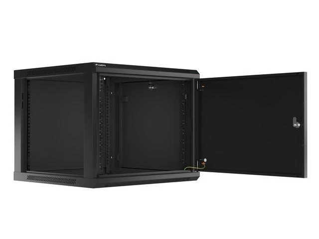 LANBERG sieninė spintelė 19 colių 9U 600x600 plieninės durys pilkas flat pack