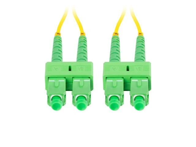 LANBERG šviesolaidinis laidas SM SC/APC-SC/APC dvipusis 1m LSZH g657a1 3.0mm geltonas