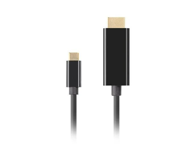 Lanberg USB-C į HDMI kabelis, 0,5 m 4K/60Hz, Juodas | Lanberg | USB-C į HDMI kabelis | CA-CMHD-10CU-0005-BK | 0,5 m