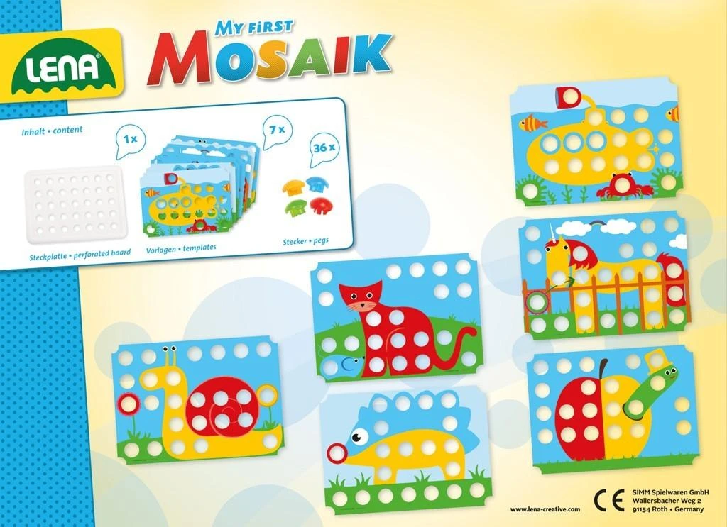 Mozaika su didelėmis sagomis, gyvūnai, 2+, LENA 35630