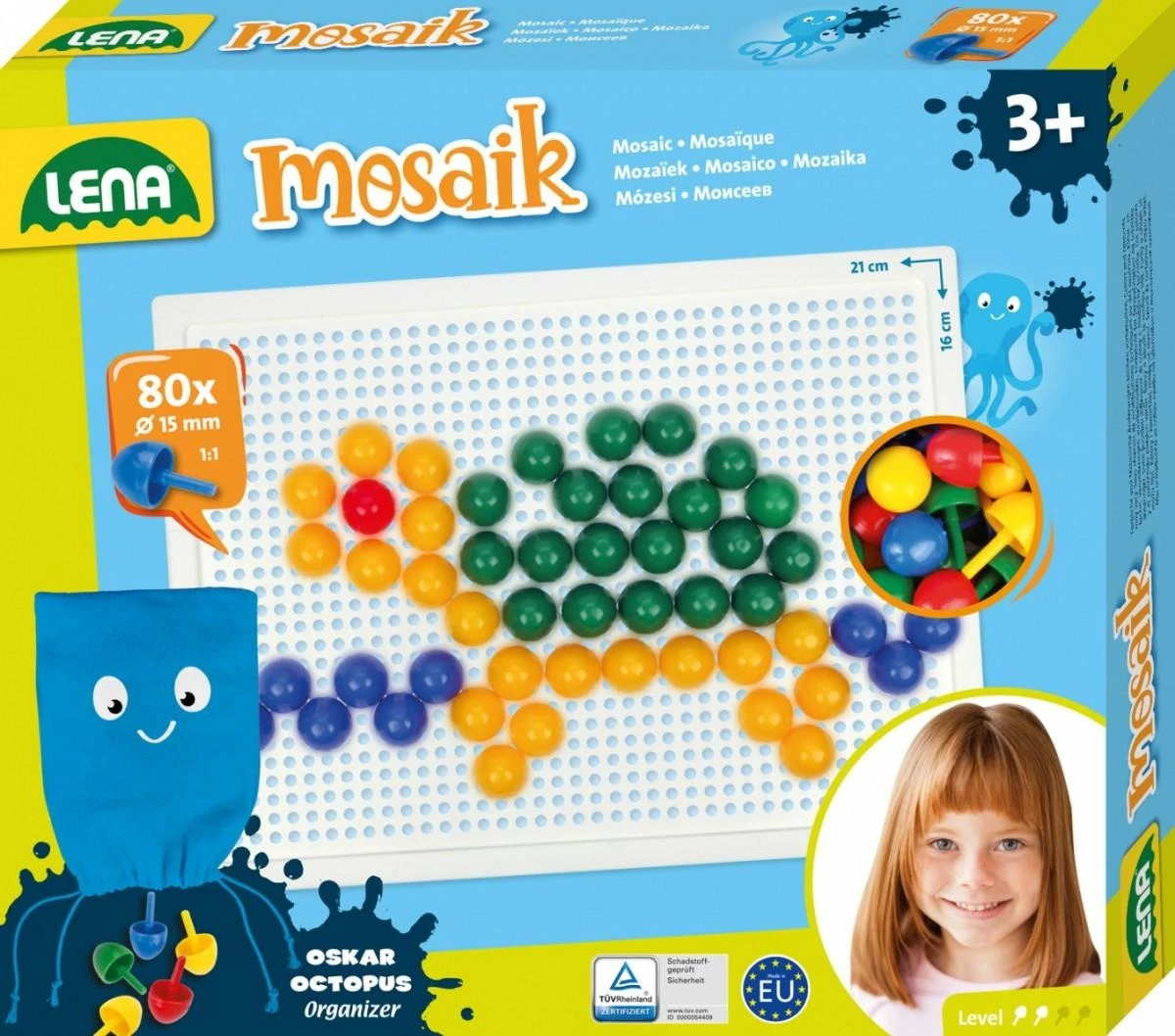 Lena Spalvinga mozaika 80 elementų