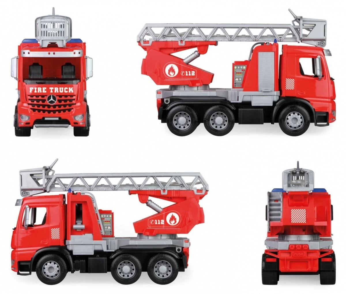 Ugniagesių mašina Lena Worxx Mercedes Arocs Fire bridge 48 cm