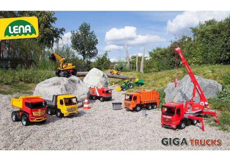 Žaislinis savivartis LENA Giga Trucks 62cm, 3+
