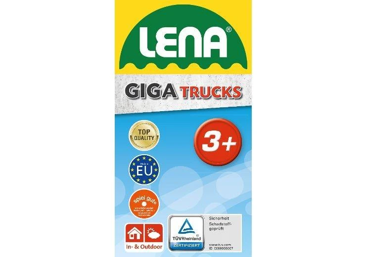 Žaislinis savivartis LENA Giga Trucks 62cm, 3+