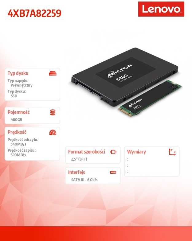 LENOVO THINKSYSTEM 2.5" 5400 PRO 480GB READ INTENSIVE SATA 6GB HS SSD