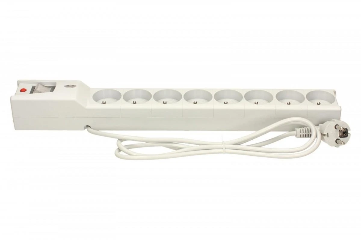 Lestar LX 810 maitinimo juosta su 8 lizdais, 1,5 m pilka (LX810GA1,5 Pilkas)