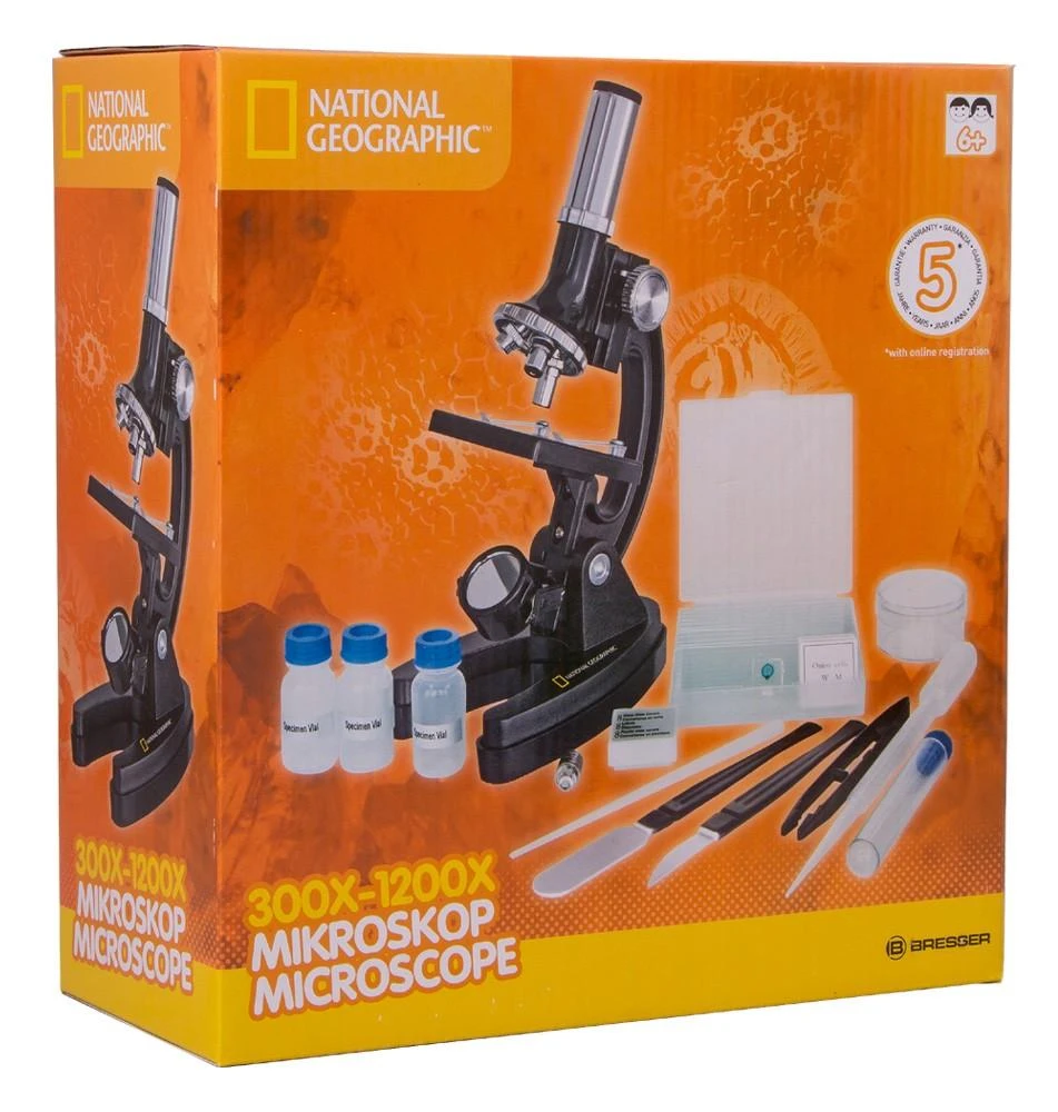 „Bresser National Geographic“ mikroskopas 300–1200x