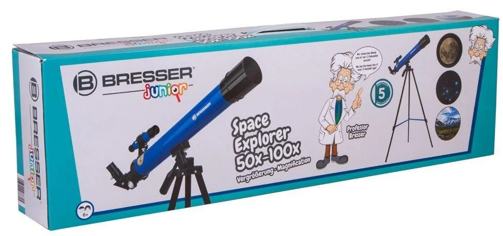Teleskopas Bresser Junior 45/600 AZ Mėlynas